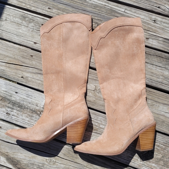 Miracle Miles Shoes - Women's Tan Suede Boots